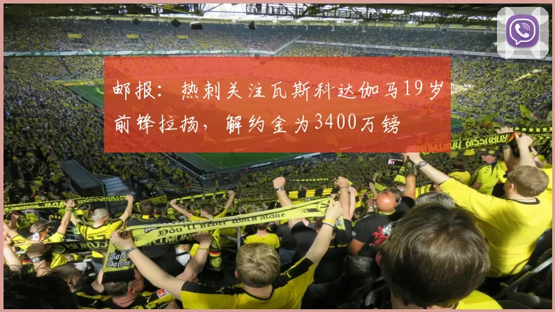 邮报：热刺关注瓦斯科达伽马19岁前锋拉扬，解约金为3400万镑